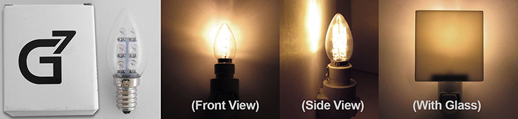Лампы мощностью 5 и 7 Вт не могут безопасно использоваться в закрытых ночных светильниках